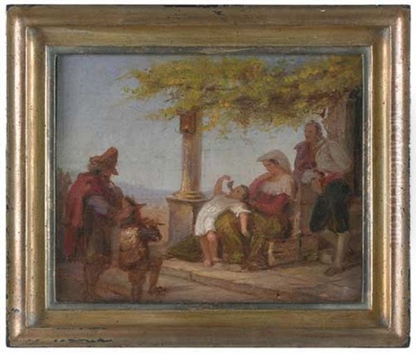 In Der Laube Oil Painting by Franz Ludwig Catel