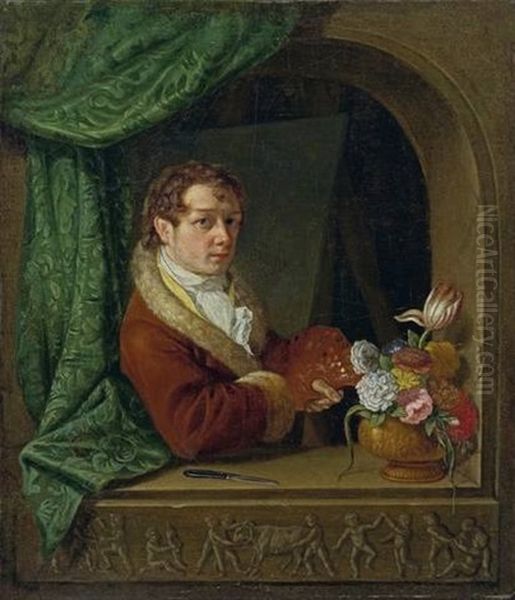 The Artist's Self-portrait Oil Painting by Franz Ludwig Catel