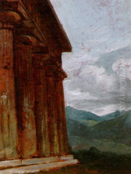 Paestum Oil Painting by Franz Ludwig Catel