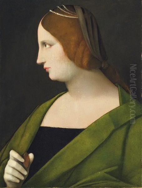 Portrait Of A Lady Oil Painting by Vincenzo Catena