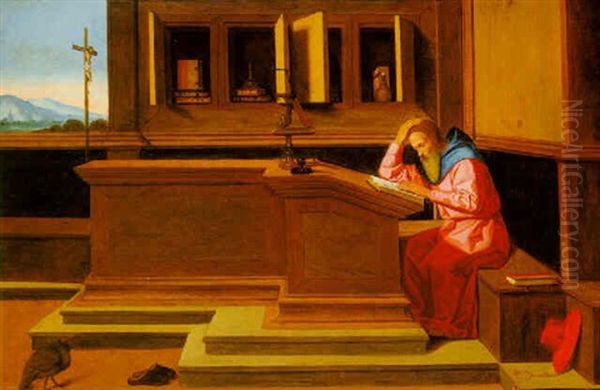 St. Jerome In His Study Oil Painting by Vincenzo Catena