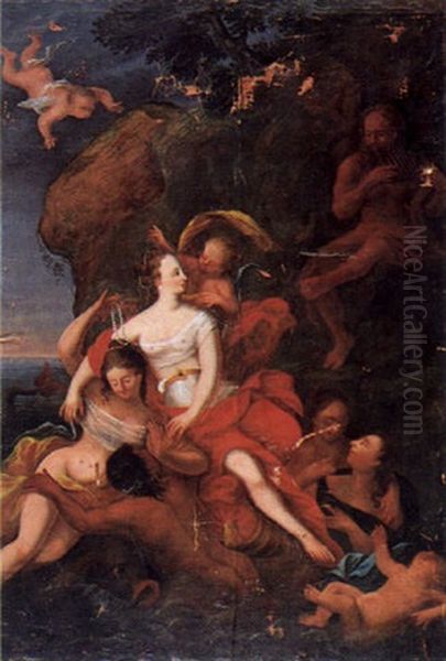 Acis Und Galatea Oil Painting by Franz Caucig