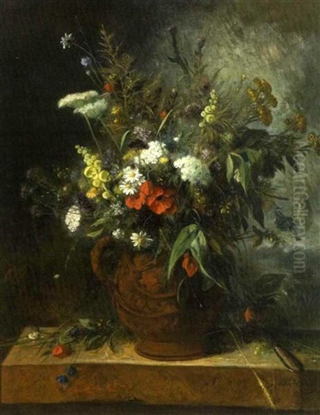 Le Bouquet Champetre Oil Painting by Alexandre Cauder