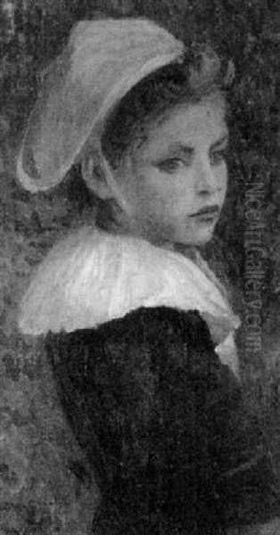 Jeune Fille Oil Painting by Leslie Giffen Cauldwell