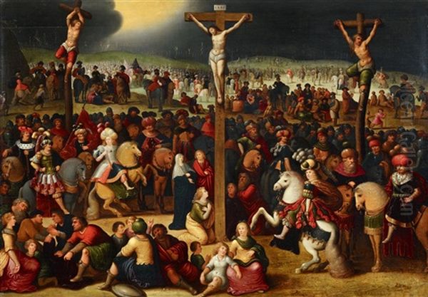 Mount Calvary Oil Painting by Louis de Caullery