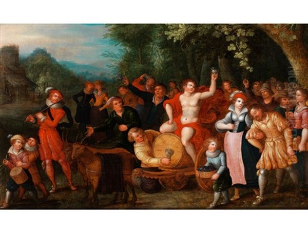 Triumphzug Des Bacchus Oil Painting by Louis de Caullery