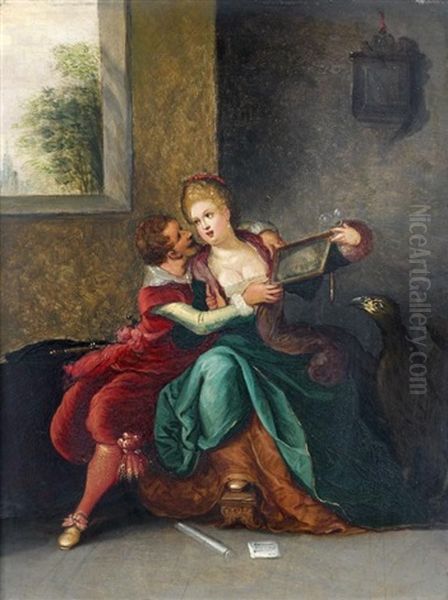 Allegorie Des Cinq Sens (5 Works) Oil Painting by Louis de Caullery