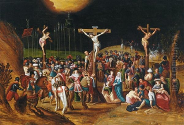 Die Kreuzigung Christi Oil Painting by Louis de Caullery