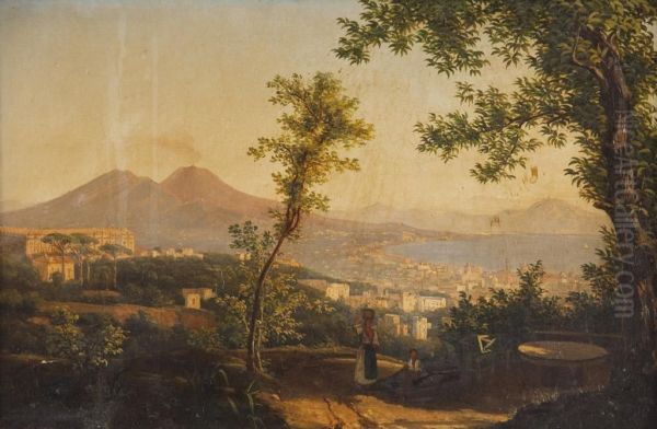 Veduta Di Napoli Dalla Conocchia Oil Painting by Domenico Ammirato