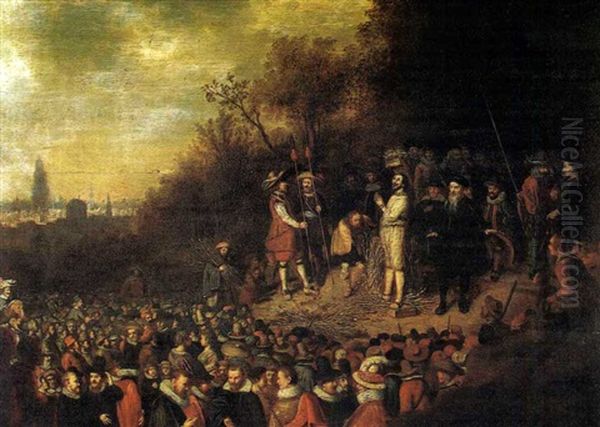 Evenment Historique Avec Scene D'execution Oil Painting by Louis de Caullery