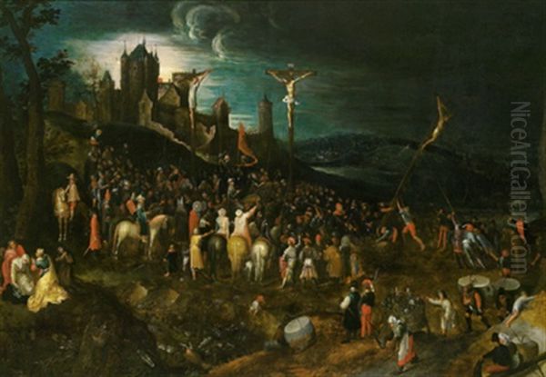 Die Kreuzigung Christi Oil Painting by Louis de Caullery