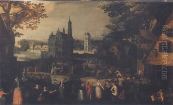 La Kermesse D'audenaerde Oil Painting by Louis de Caullery