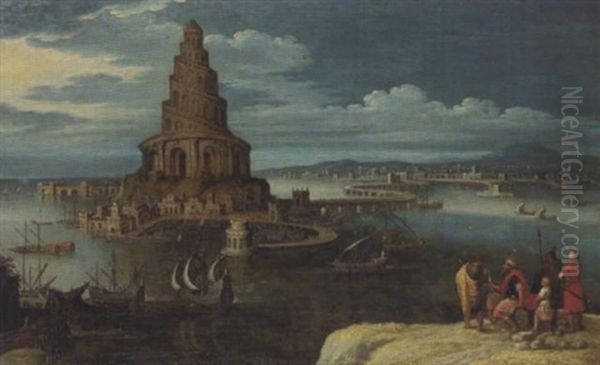 Le Phare D'alexandrie Oil Painting by Louis de Caullery