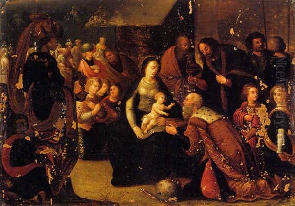 Adoration Des Mages Oil Painting by Louis de Caullery