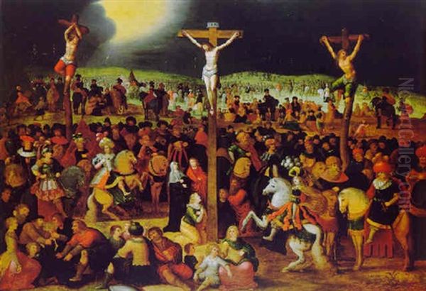 Die Kreuzigung Christi Oil Painting by Louis de Caullery