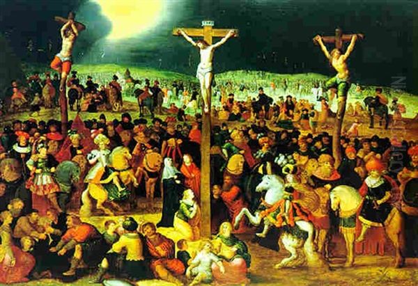 Die Kreuzigung Christi Oil Painting by Louis de Caullery