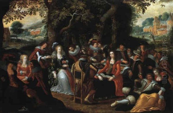 Le Banquet En Foret Oil Painting by Louis de Caullery