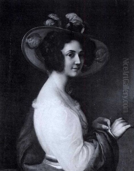 Portrait Of Anne Tulliech Oil Painting by Ferdinando Cavalleri