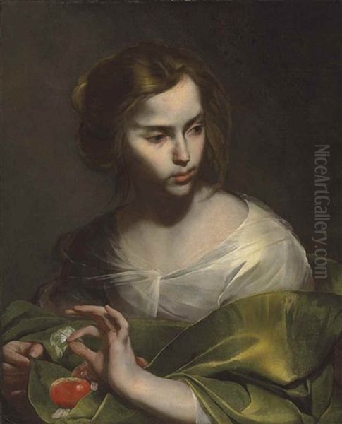 Saint Dorothy Oil Painting by Bernardo Cavallino