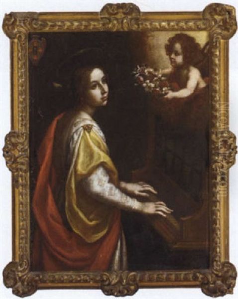 Saint Cecilia Oil Painting by Bernardo Cavallino