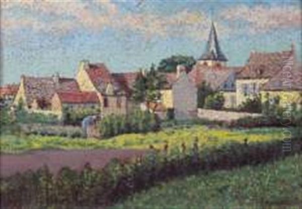 Vue De Guermantes Oil Painting by Emile Gustave Cavallo-Peduzzi