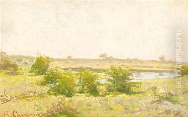 Paysage (+ Another, Lrgr; 2 Works) Oil Painting by Honore Cavaroc