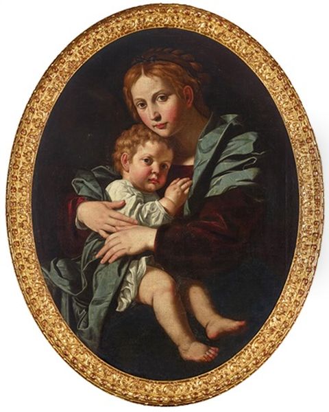 Madonna And Child Oil Painting by Bartolomeo Cavarozzi