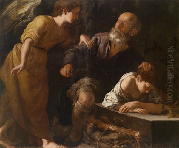 Die Opferung Isaaks by Bartolomeo Cavarozzi