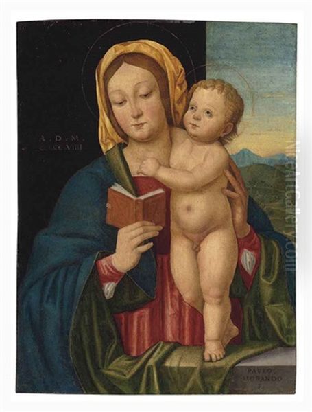 The Madonna And Child Oil Painting by Paolo Moranda Cavazzola