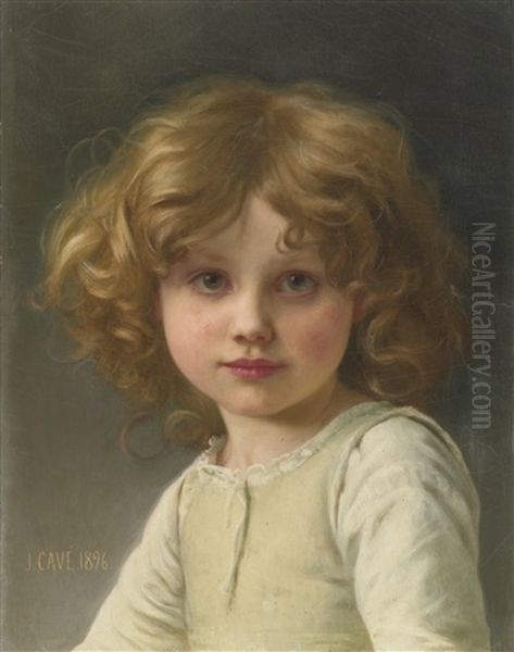 Young Girl With Curly Hair by Jules Cyrille Cave