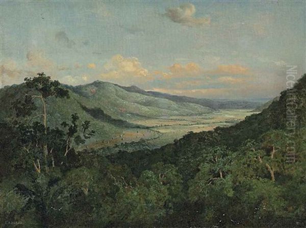 Sunlit Valley (diego Martin Valley From Fort George), Trinidad Oil Painting by Michel Jean Cazabon