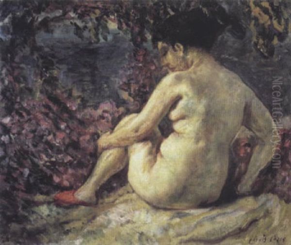 Femme Nue Sous La Glycine Oil Painting by Clovis Cazes