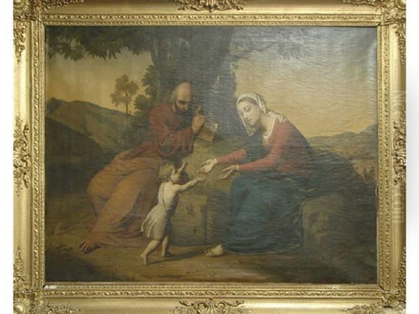 The Holy Family Oil Painting by Romain Cazes