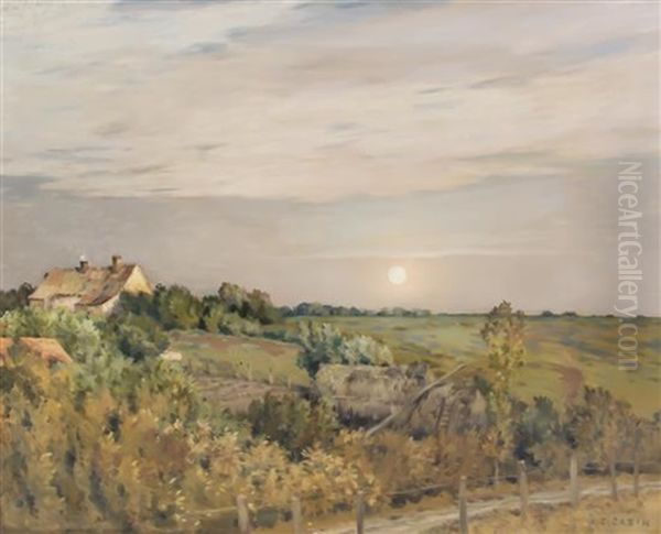 Sunset Oil Painting by Jean-Charles Cazin