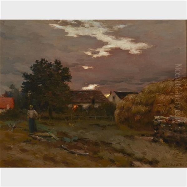 Evening Near Avignon by Jean-Charles Cazin