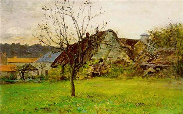 Ferme Bretonne Oil Painting by Jean-Charles Cazin