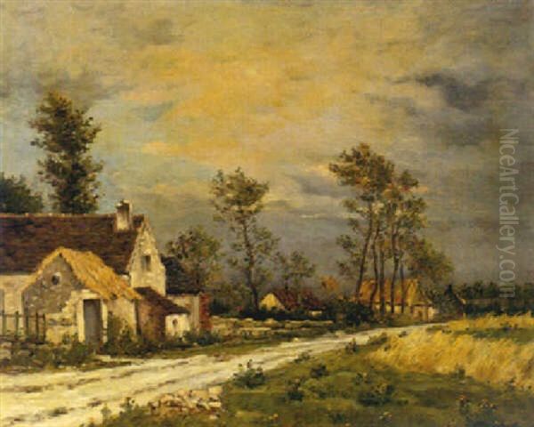 A Lane In Barbizon by Jean-Charles Cazin