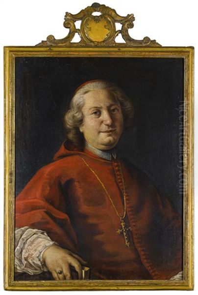 A Portrait Of A Cardinal by Sebastiano Ceccarini