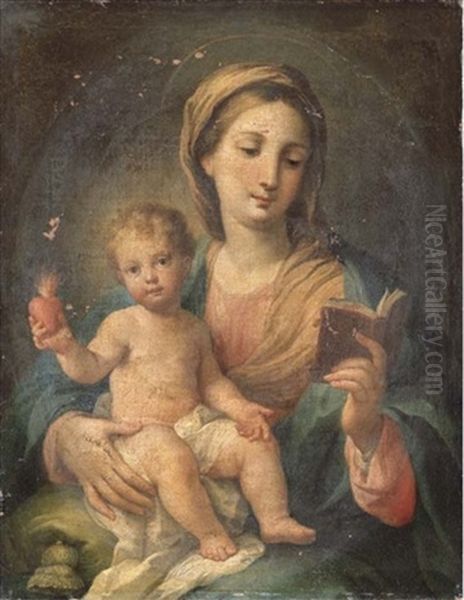 The Madonna And Child Oil Painting by Sebastiano Ceccarini