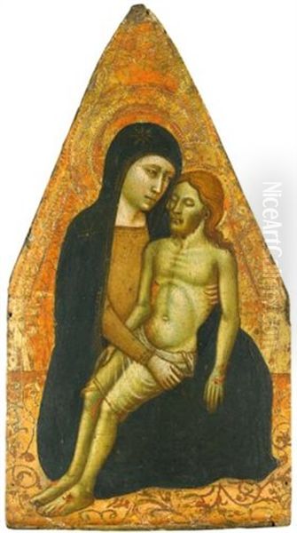 Pieta Oil Painting by  Cecco di Pietro