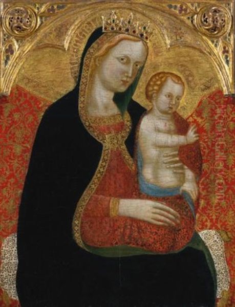 Madonna And Child Oil Painting by  Cecco di Pietro