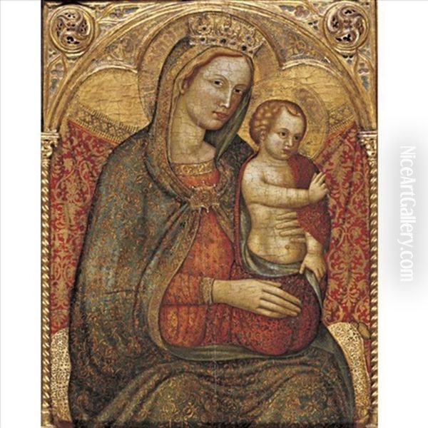 Madonna And Child (fragment) Oil Painting by  Cecco di Pietro