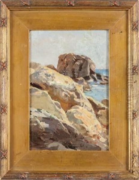 Scogli Oil Painting by Eugenio Cecconi