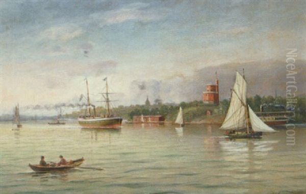 Utsikt Over Kastellholmen Oil Painting by Pehr Wilhelm Cedergren