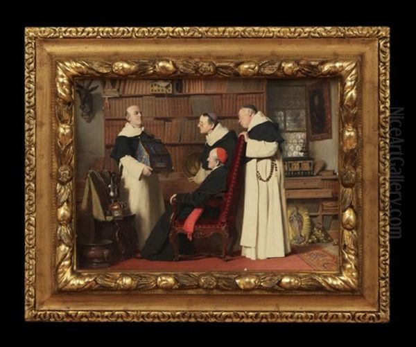 Presentation Of The Reliquary Oil Painting by Thure Nikolaus Cederstrom