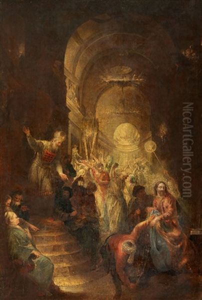 Christ Before Caiaphas Oil Painting by Andrea Celesti