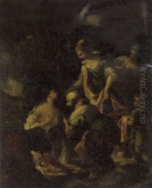 Finding Of Moses Oil Painting by Andrea Celesti