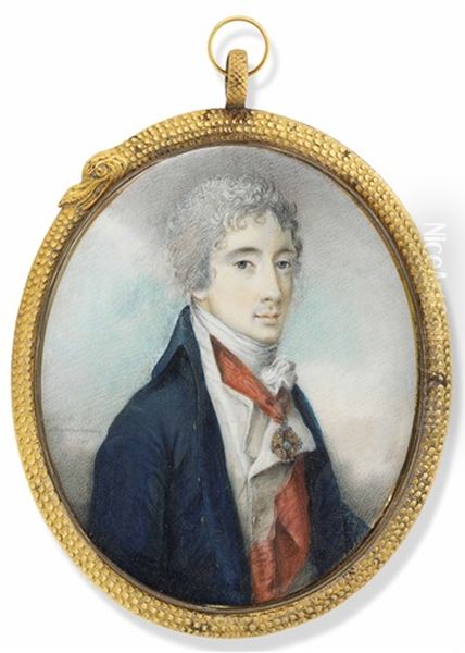 Charles-joseph De La Celle, Chevalier De Chateaubourg (1758-1837) Oil Painting by Charles-Joseph de la Celle