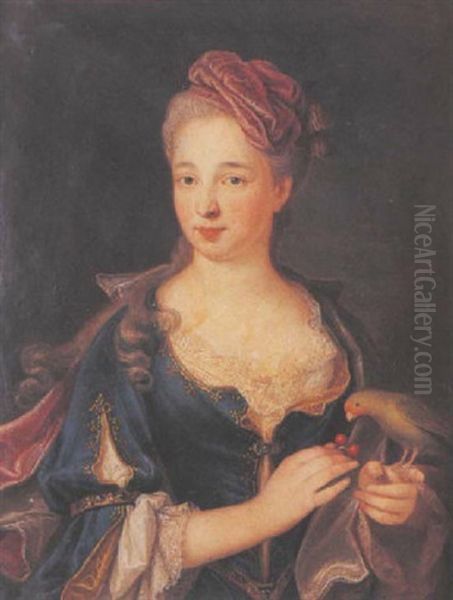 Portrait De Madame De Chateaurenard Oil Painting by Joseph Cellony