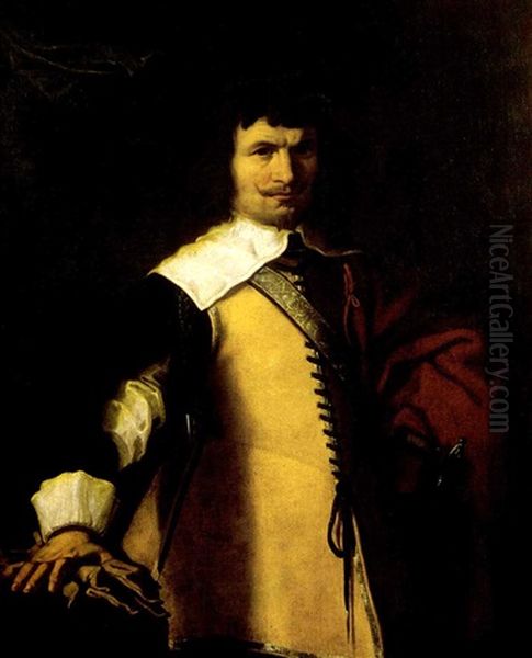 Portrait De Gentilhomme En Costume Militaire Oil Painting by Carlo Ceresa